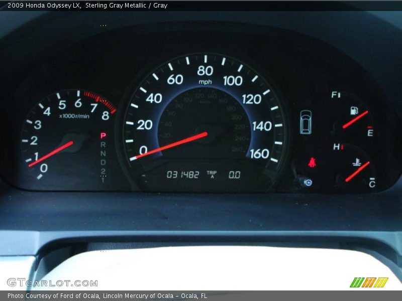  2009 Odyssey LX LX Gauges