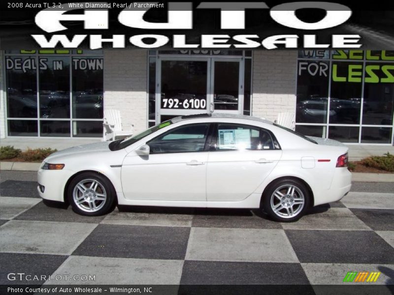 White Diamond Pearl / Parchment 2008 Acura TL 3.2
