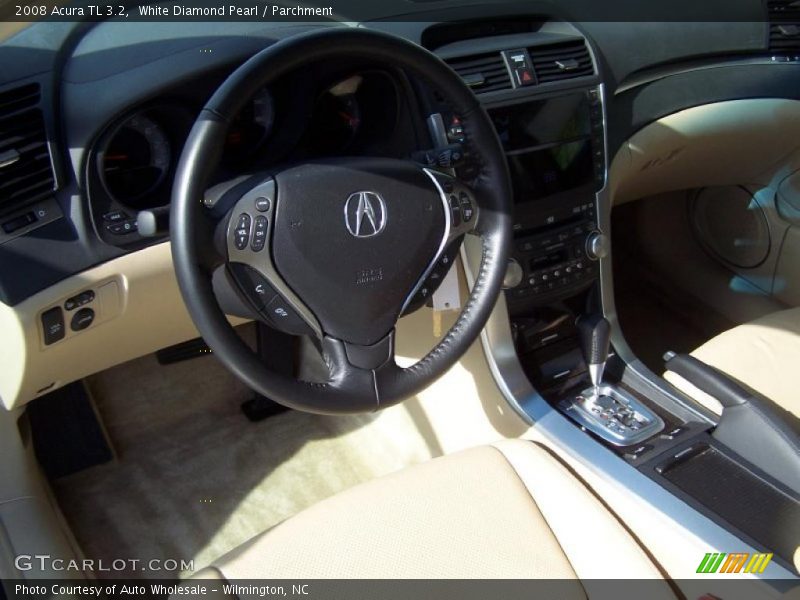 White Diamond Pearl / Parchment 2008 Acura TL 3.2