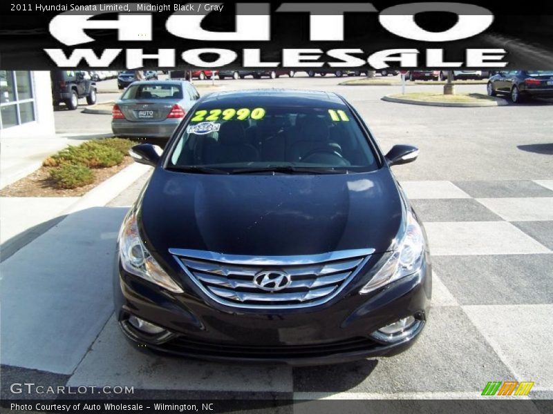 Midnight Black / Gray 2011 Hyundai Sonata Limited