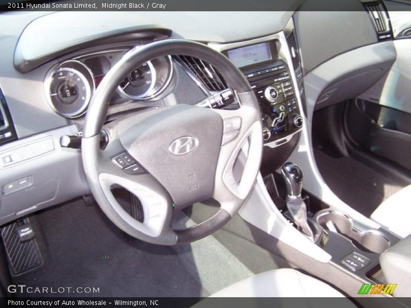 Midnight Black / Gray 2011 Hyundai Sonata Limited
