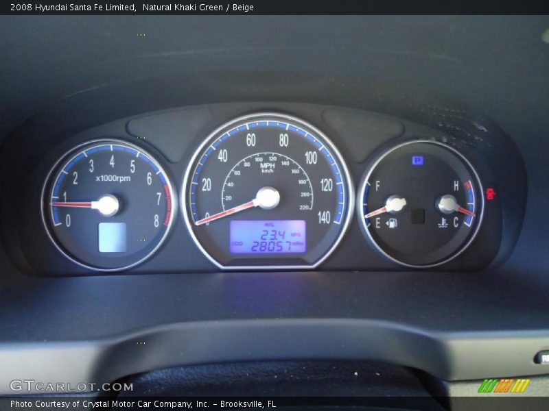 Natural Khaki Green / Beige 2008 Hyundai Santa Fe Limited