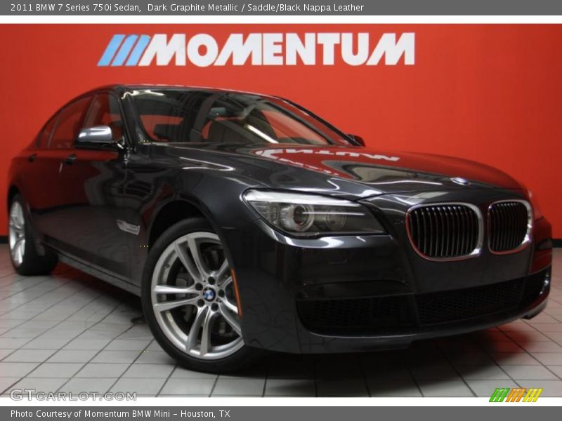 Dark Graphite Metallic / Saddle/Black Nappa Leather 2011 BMW 7 Series 750i Sedan