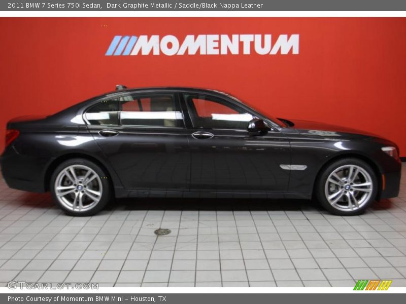 Dark Graphite Metallic / Saddle/Black Nappa Leather 2011 BMW 7 Series 750i Sedan