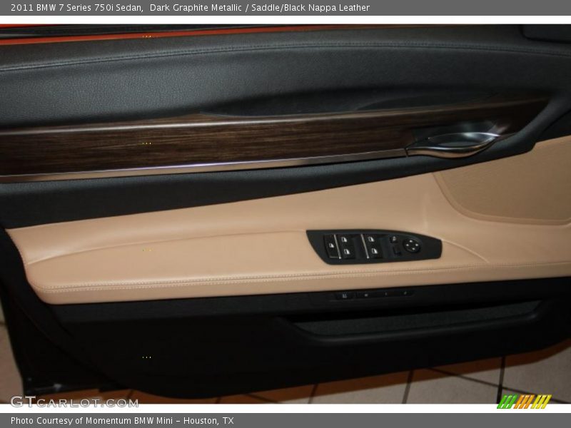 Dark Graphite Metallic / Saddle/Black Nappa Leather 2011 BMW 7 Series 750i Sedan