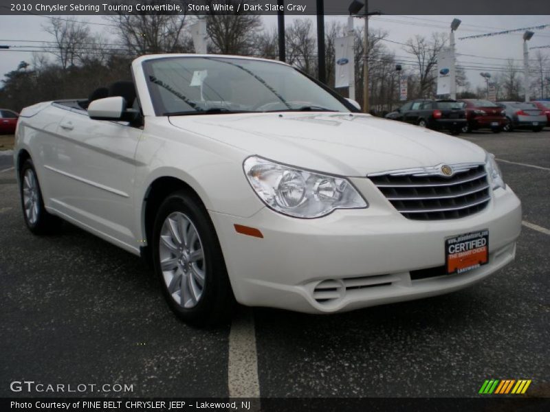 Stone White / Dark Slate Gray 2010 Chrysler Sebring Touring Convertible
