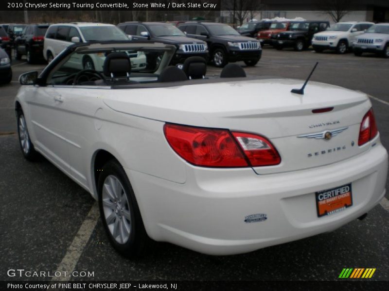 Stone White / Dark Slate Gray 2010 Chrysler Sebring Touring Convertible