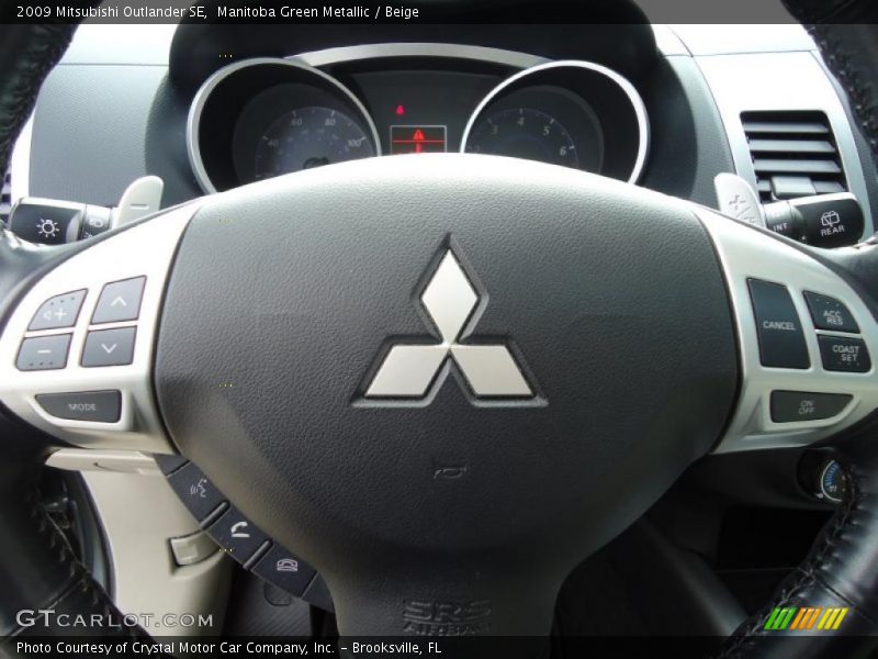 Manitoba Green Metallic / Beige 2009 Mitsubishi Outlander SE