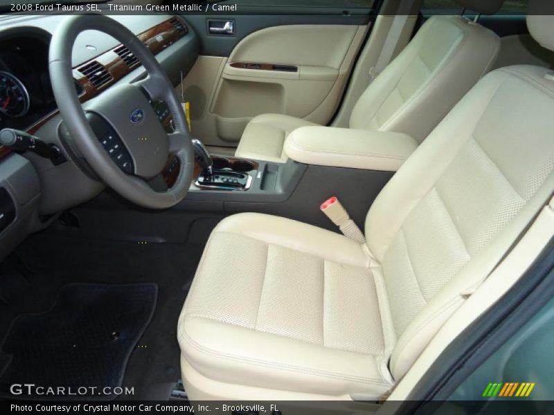 Titanium Green Metallic / Camel 2008 Ford Taurus SEL