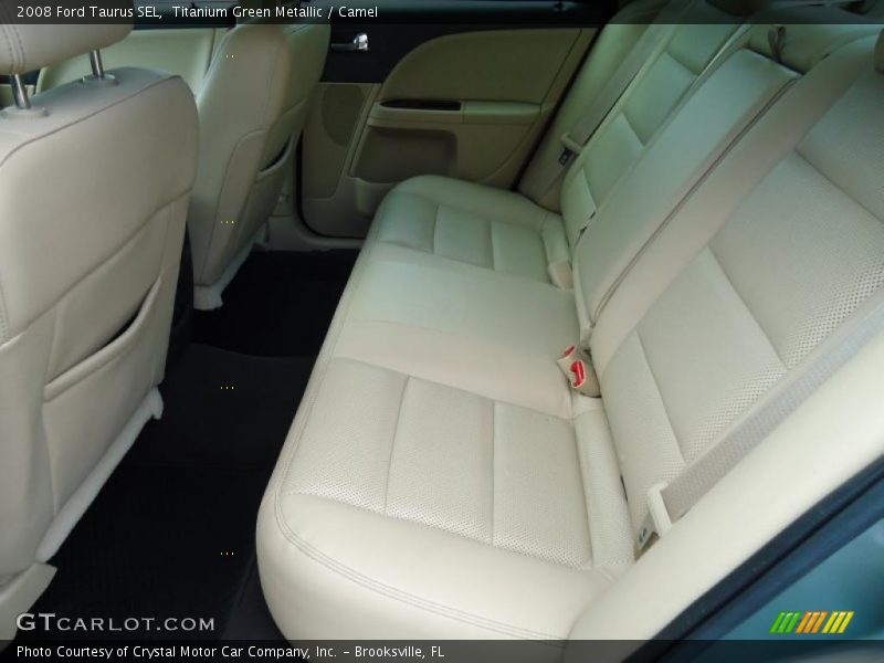 Titanium Green Metallic / Camel 2008 Ford Taurus SEL