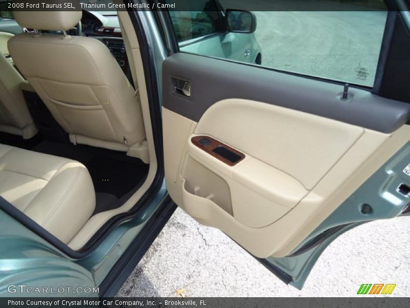Titanium Green Metallic / Camel 2008 Ford Taurus SEL
