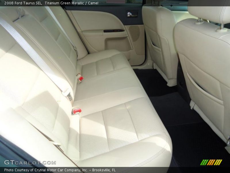 Titanium Green Metallic / Camel 2008 Ford Taurus SEL