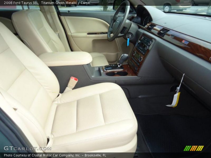 Titanium Green Metallic / Camel 2008 Ford Taurus SEL