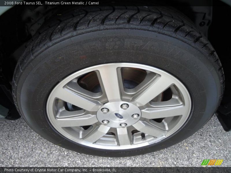 Titanium Green Metallic / Camel 2008 Ford Taurus SEL