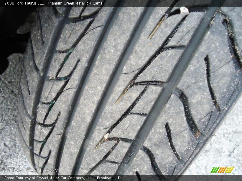 Titanium Green Metallic / Camel 2008 Ford Taurus SEL