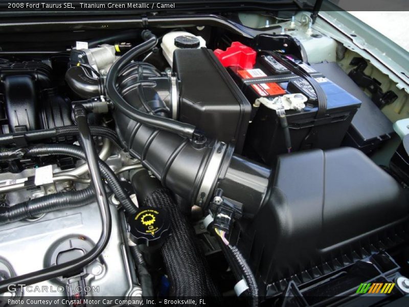 Titanium Green Metallic / Camel 2008 Ford Taurus SEL