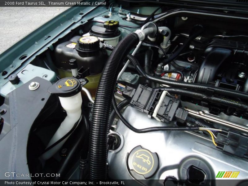 Titanium Green Metallic / Camel 2008 Ford Taurus SEL