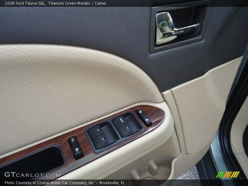 Titanium Green Metallic / Camel 2008 Ford Taurus SEL