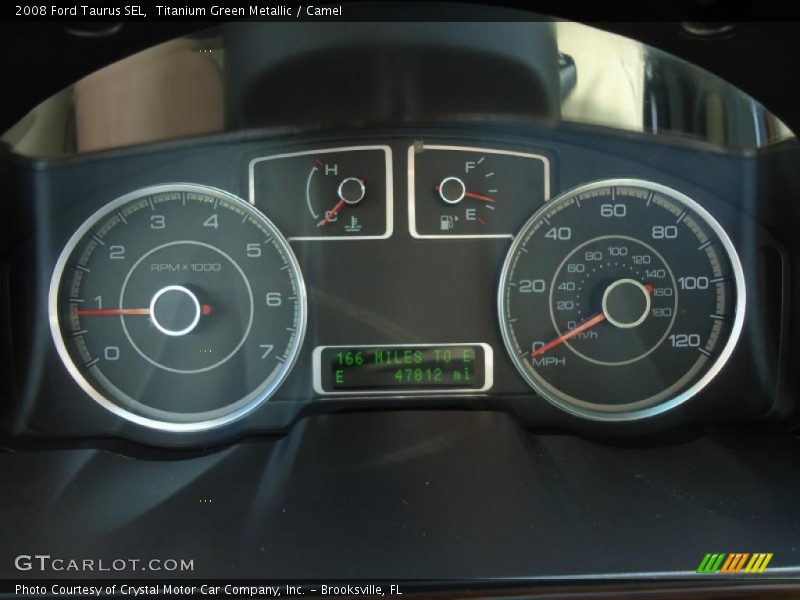 Titanium Green Metallic / Camel 2008 Ford Taurus SEL