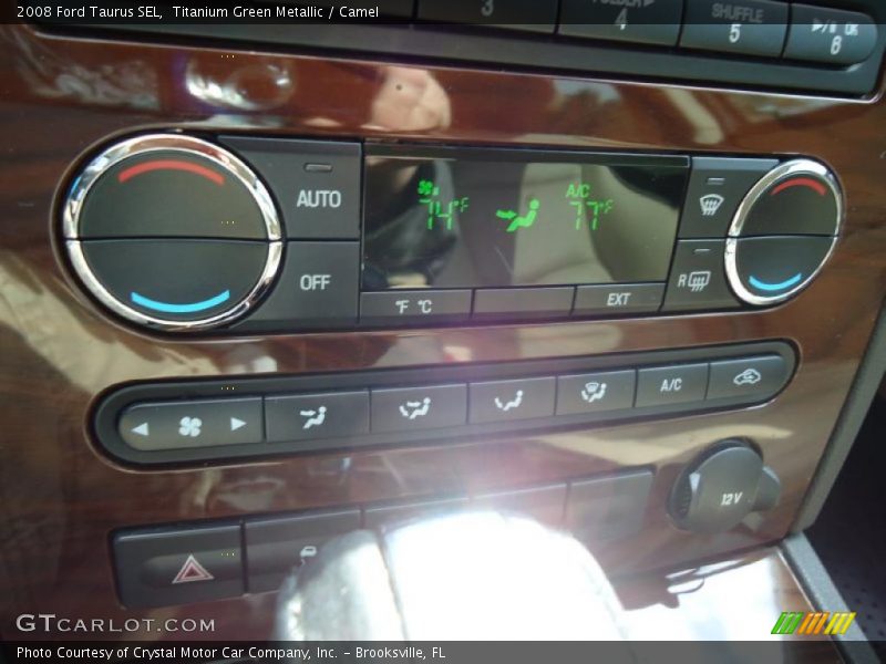 Titanium Green Metallic / Camel 2008 Ford Taurus SEL