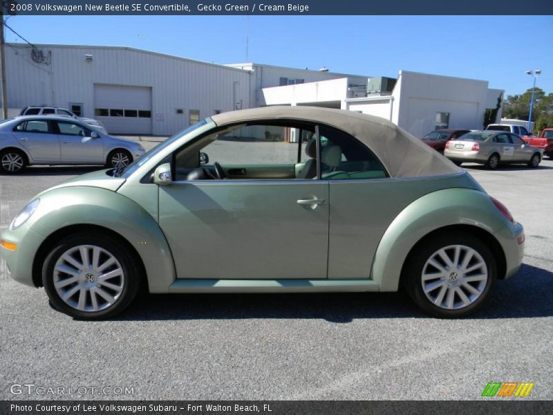 Gecko Green / Cream Beige 2008 Volkswagen New Beetle SE Convertible