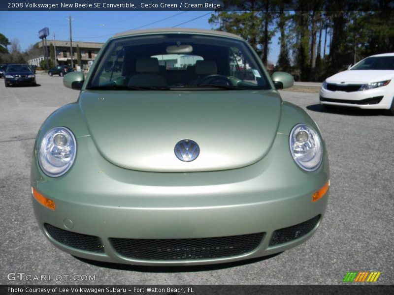 Gecko Green / Cream Beige 2008 Volkswagen New Beetle SE Convertible