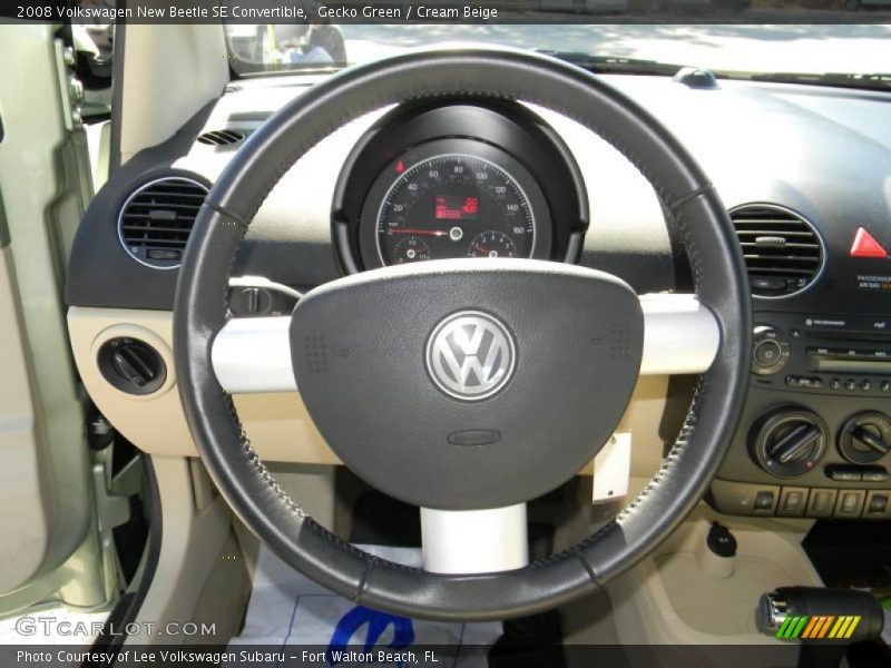 Gecko Green / Cream Beige 2008 Volkswagen New Beetle SE Convertible
