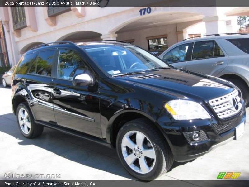 Black / Black 2009 Mercedes-Benz ML 350 4Matic