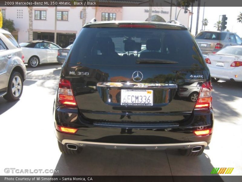 Black / Black 2009 Mercedes-Benz ML 350 4Matic