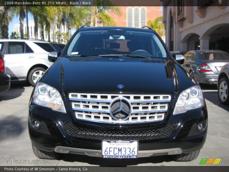 Black / Black 2009 Mercedes-Benz ML 350 4Matic