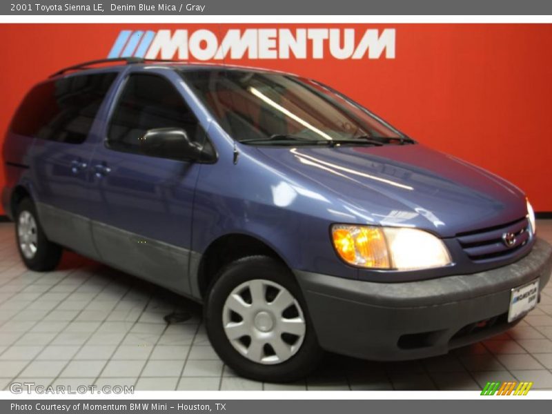 Denim Blue Mica / Gray 2001 Toyota Sienna LE