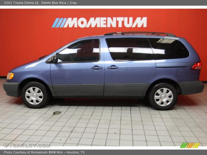 Denim Blue Mica / Gray 2001 Toyota Sienna LE