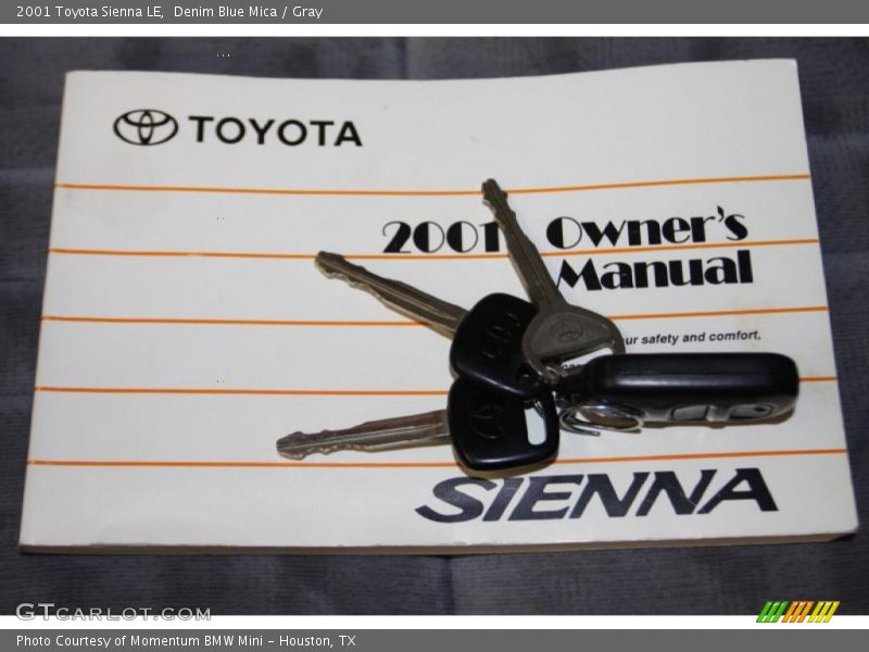 Denim Blue Mica / Gray 2001 Toyota Sienna LE