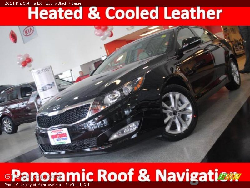 Ebony Black / Beige 2011 Kia Optima EX