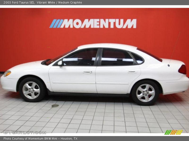 Vibrant White / Medium Graphite 2003 Ford Taurus SES