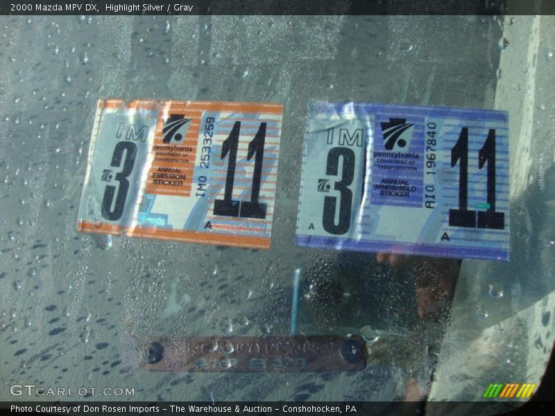 Highlight Silver / Gray 2000 Mazda MPV DX