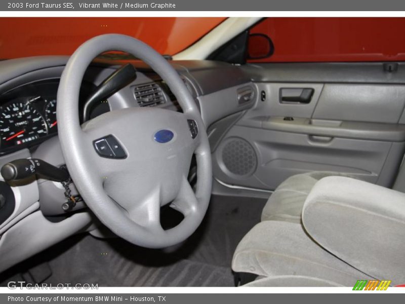 Vibrant White / Medium Graphite 2003 Ford Taurus SES