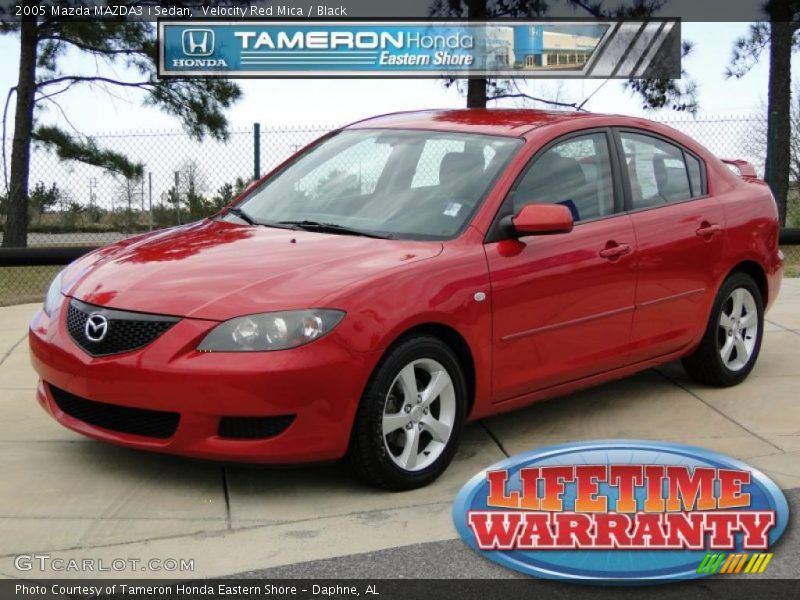 Velocity Red Mica / Black 2005 Mazda MAZDA3 i Sedan