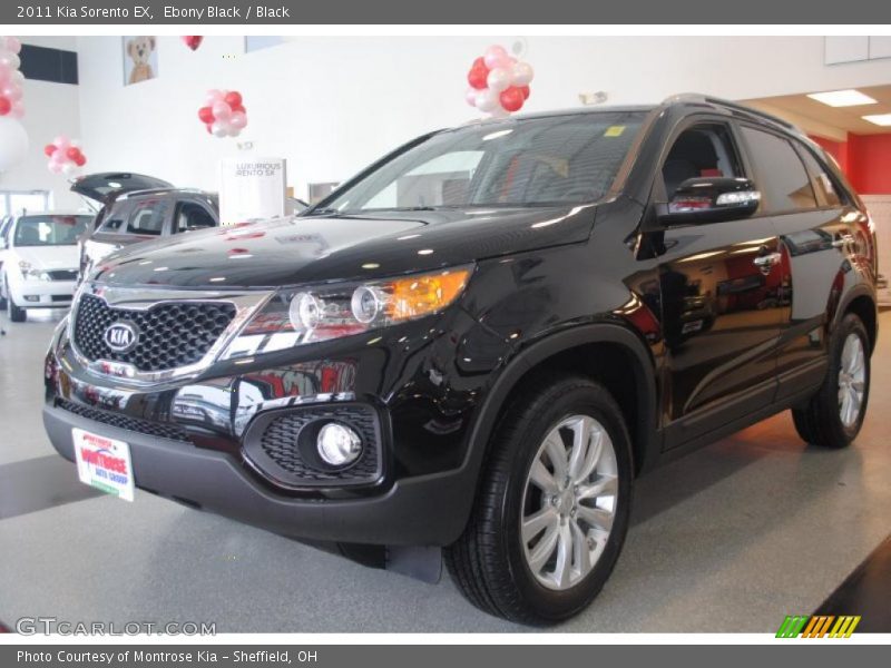 Ebony Black / Black 2011 Kia Sorento EX