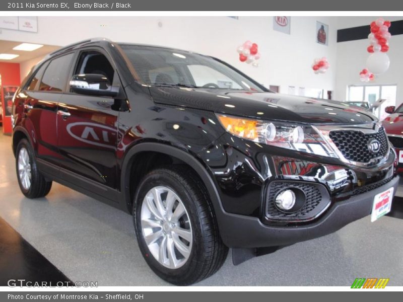 Ebony Black / Black 2011 Kia Sorento EX