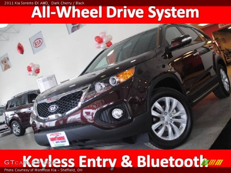 Dark Cherry / Black 2011 Kia Sorento EX AWD