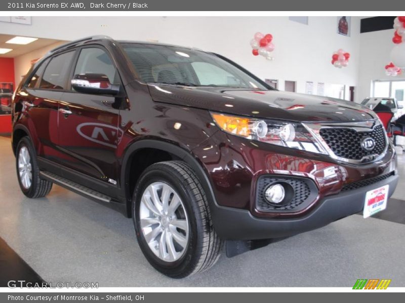Dark Cherry / Black 2011 Kia Sorento EX AWD
