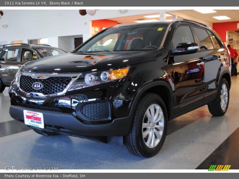 Ebony Black / Black 2011 Kia Sorento LX V6