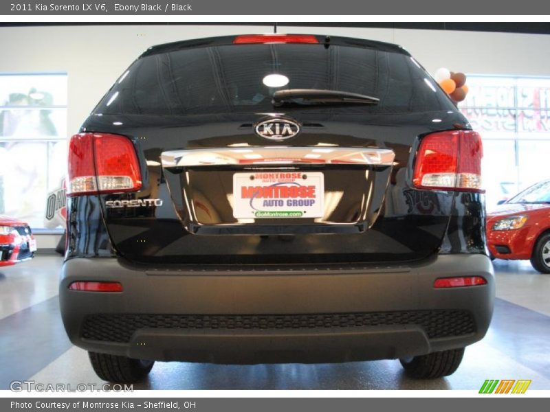 Ebony Black / Black 2011 Kia Sorento LX V6