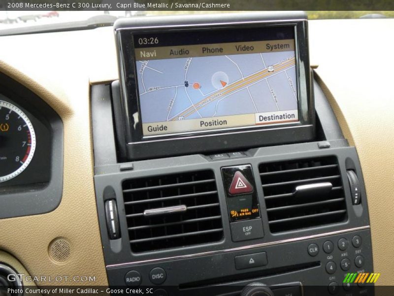 Capri Blue Metallic / Savanna/Cashmere 2008 Mercedes-Benz C 300 Luxury