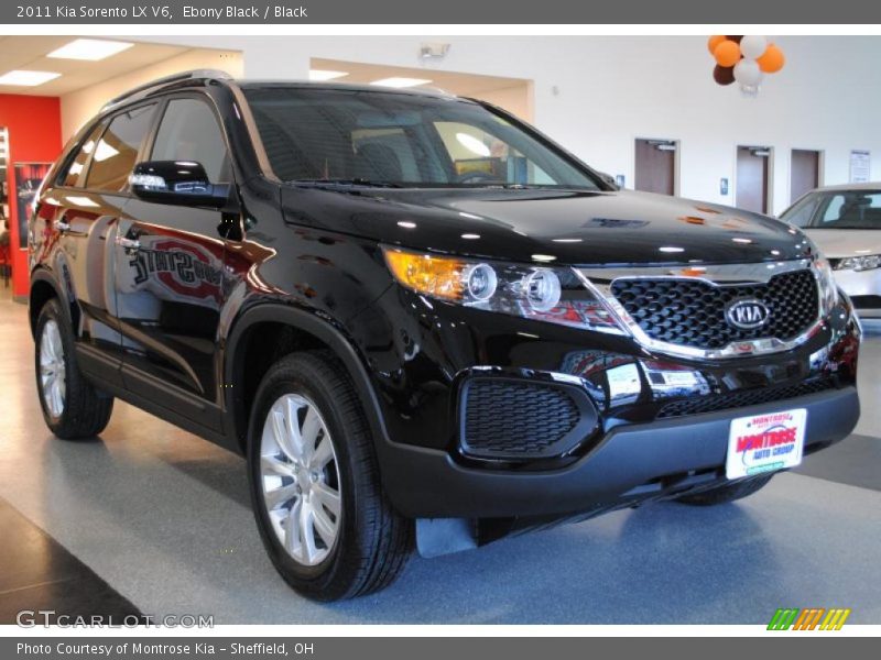 Ebony Black / Black 2011 Kia Sorento LX V6
