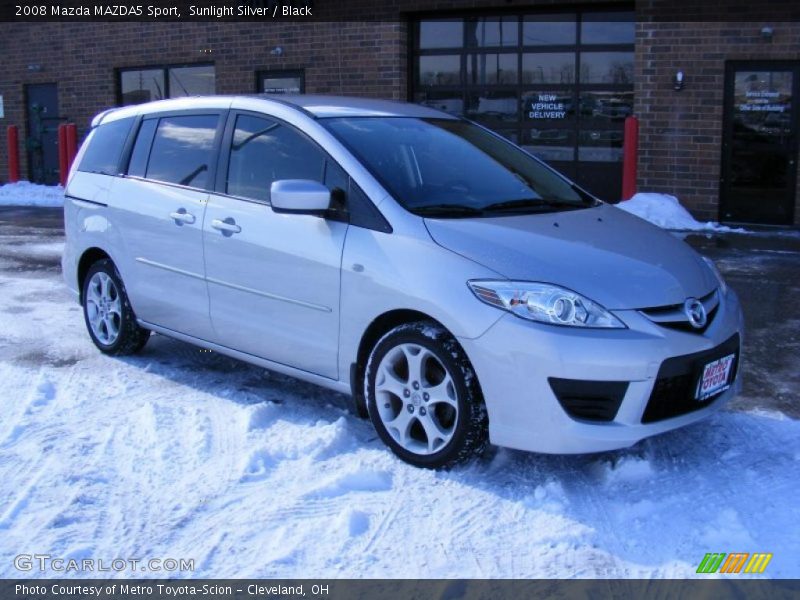 Sunlight Silver / Black 2008 Mazda MAZDA5 Sport