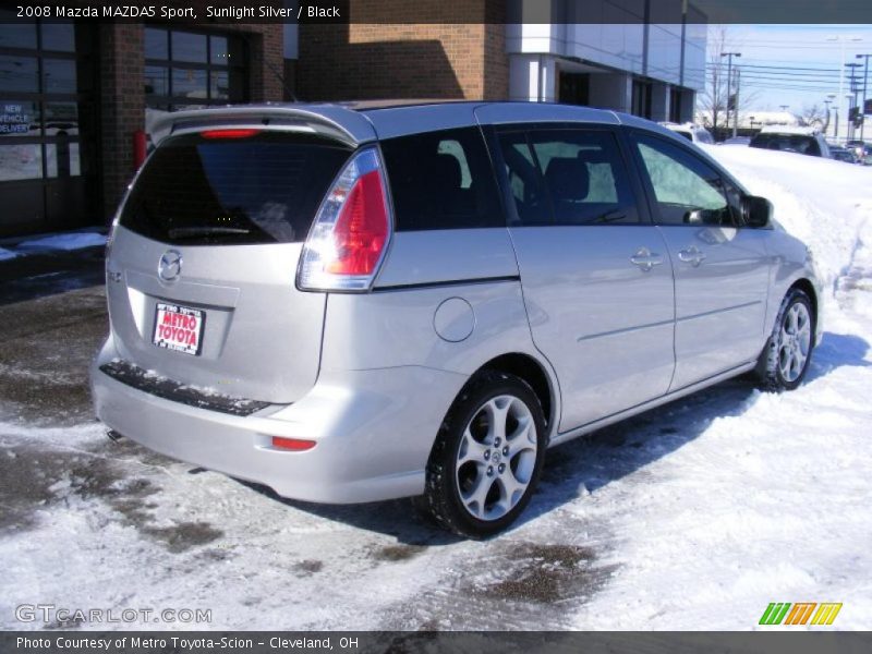 Sunlight Silver / Black 2008 Mazda MAZDA5 Sport