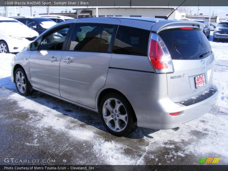 Sunlight Silver / Black 2008 Mazda MAZDA5 Sport