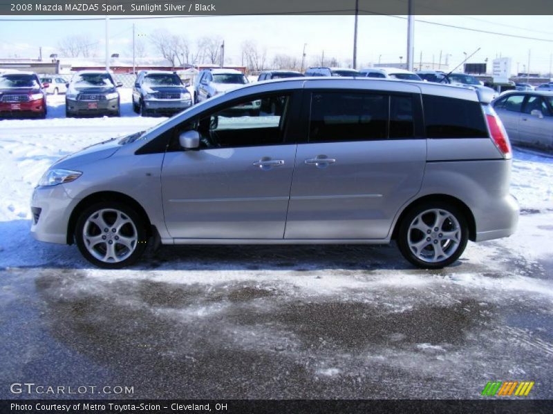 Sunlight Silver / Black 2008 Mazda MAZDA5 Sport